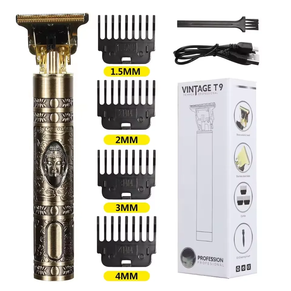 New Rechargeable T9 Baldheaded Hair Trimmer Electric hair trimmer Cordless Shaver Trimmer Men Barber Hair Cutting Machine