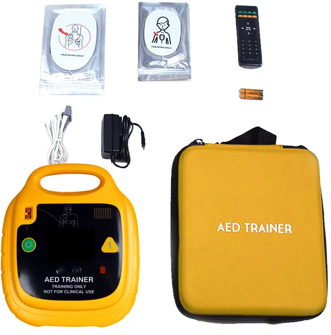 Language Automated External Defibrillator CPR training first aid emergency AED trainer machine