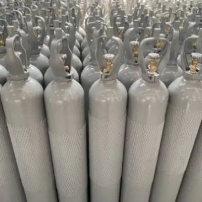 2022 Professional 13.4L High Purity Seamless Steel Brass Valve Oxygen Gas Cylinder Hospital Oxygen tank