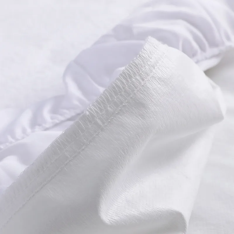 Wholesale Fitted Style Bed Bug Proof Waterproof Mattress Protector Plain Skirt Cotton Peace
