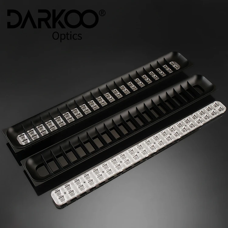 Linear Fixture With Frosted Led Len Linear Light With Cover Lens Beam Angle Aspheric Pmma Asymmetric Led Linear Light Lenses