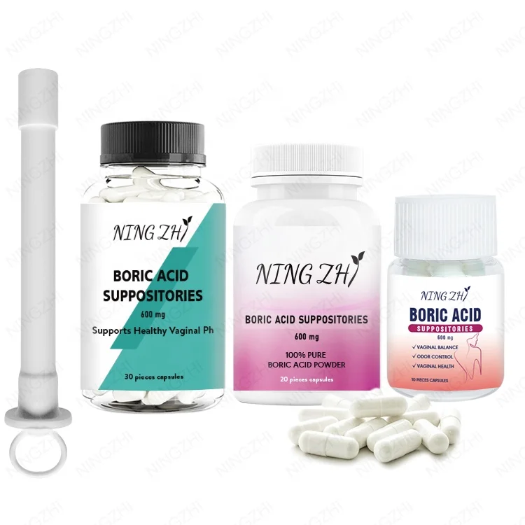 Фирменные производители Ningzhi 100% чистый натуральный ингредиент суппозиторы борной кислоты