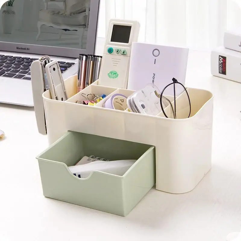 Drawer Type Desktop Storage Box Cosmetic Jewelry Box Simple Household Multi-functional  Plastic Storage Bins & Boxes