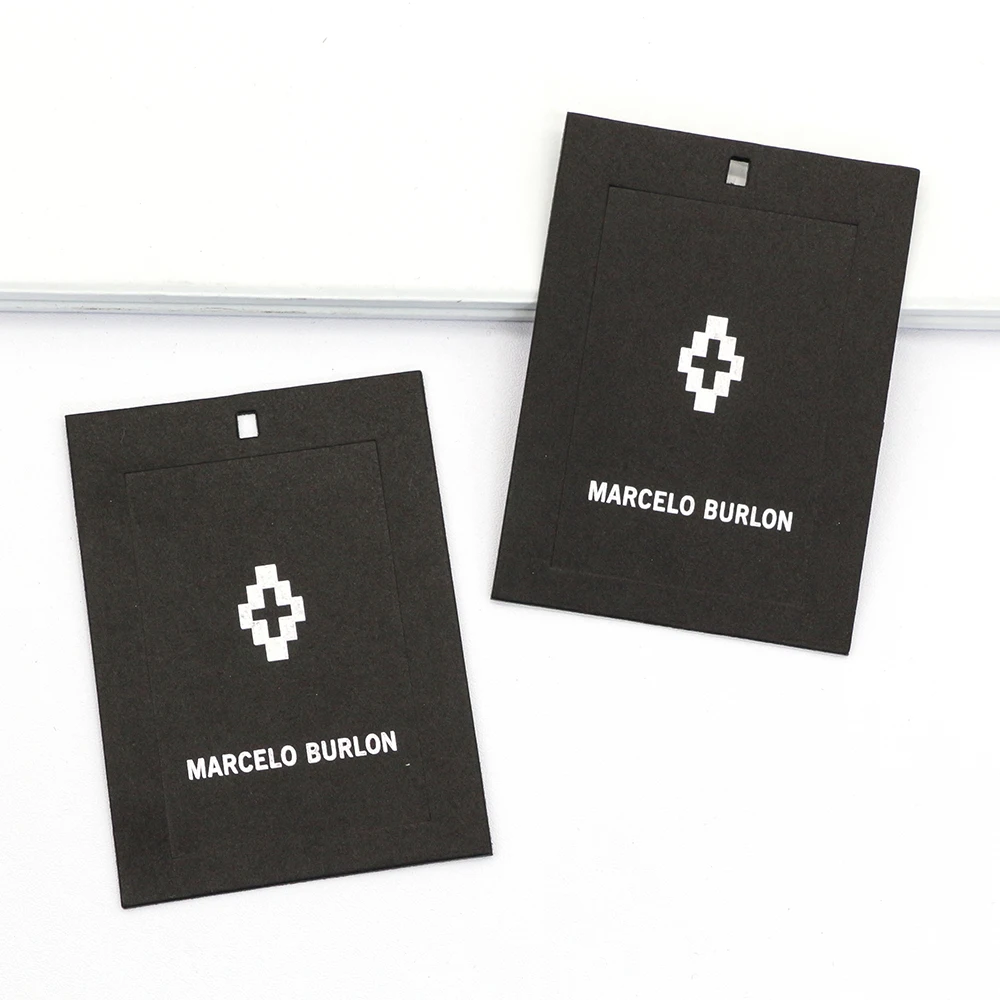 Personalized Various shape custom design disposable kraft paper shoes and clothing hang tag Label for gifts