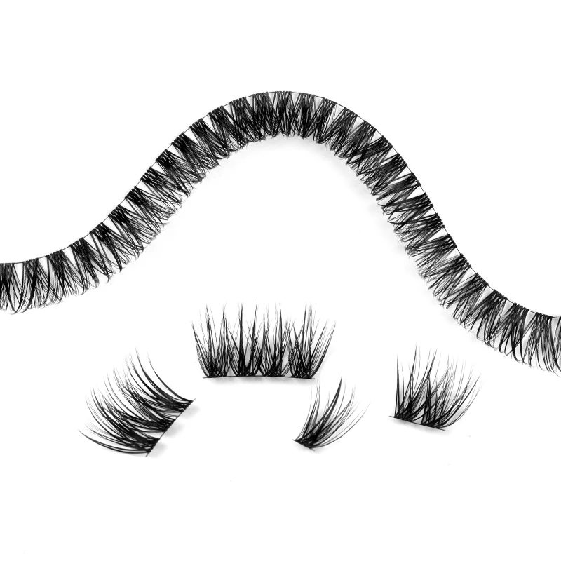 DIY Lash Beauty Self Grafting Faux Eyelash C curl 0.03mm Extra Fine Band 0.07mm Thickness 8-16mm L Thin Lash Segments