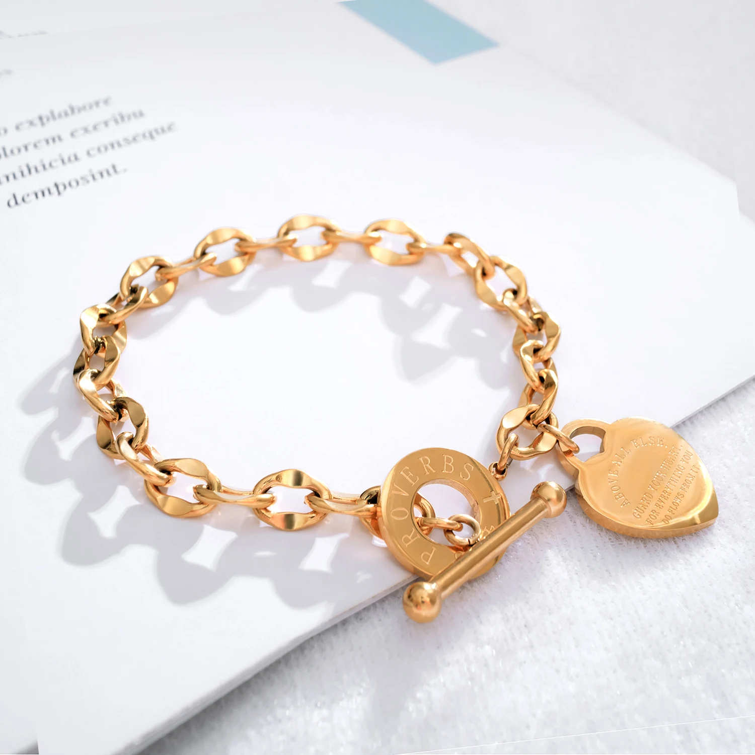 2019 Ms Lady fashion stainless steel, bracelet love pendant/