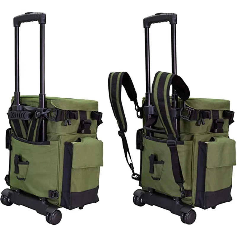 Outdoors Fishing Tackle Box Waterproof Storage Bag Backpack Fish Tackle Bag Roller Tackle Box