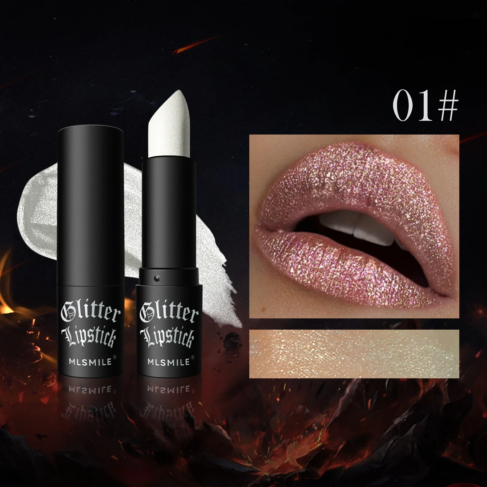 Lasting organic Halloween Pearlescent Lipstick Matte Non Stick Cup Moisturizing Lip Balm Glitter Lipsticks