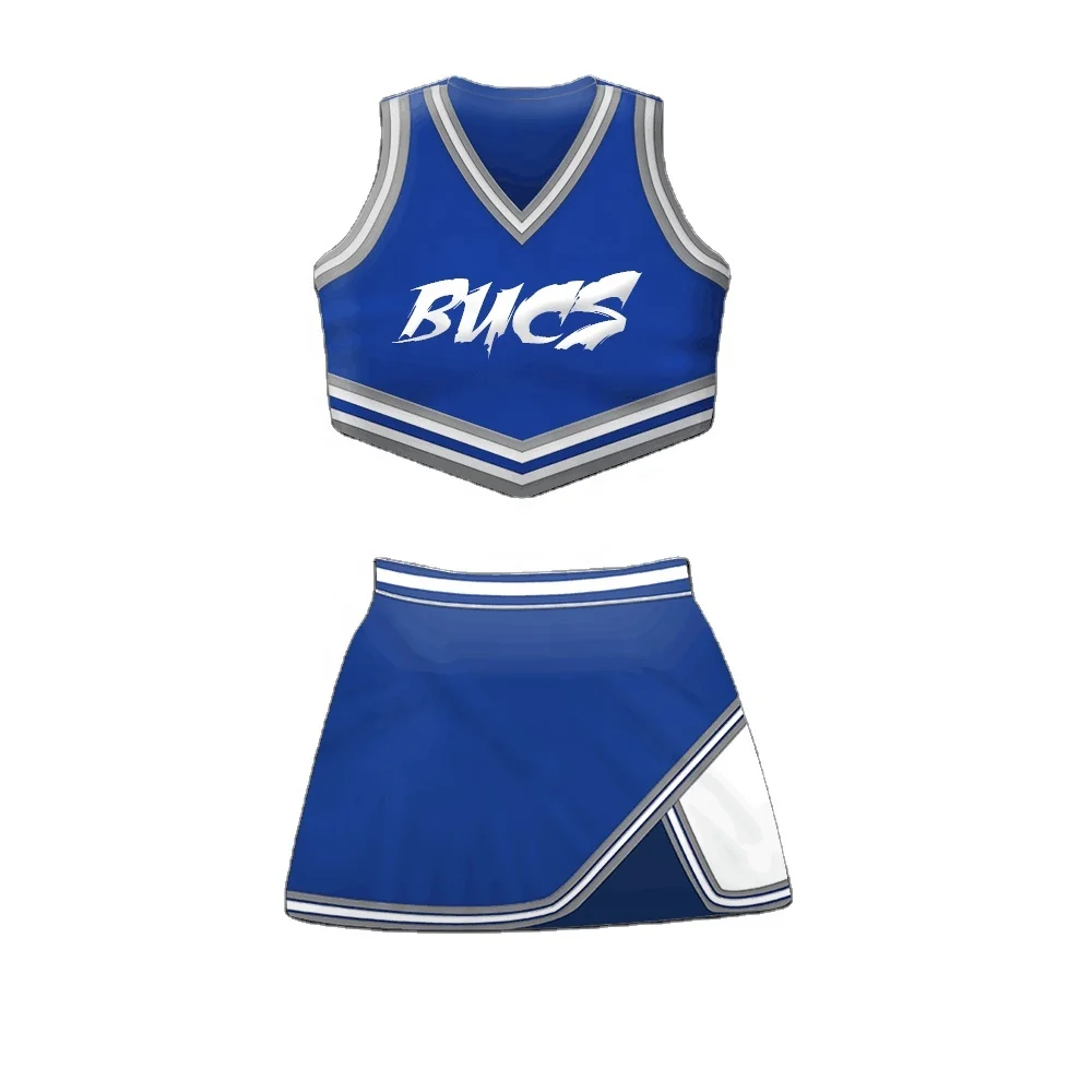 Custom Polyester Youth Kids All Star Competition Varsity Dance Leotards College Cheer Leading Practice Uniforms Package