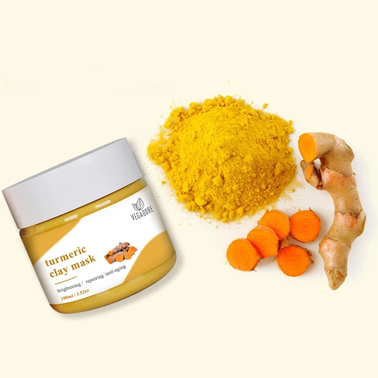 
Private Label Organic Yellow Bentonite Clay Facial Mask Skin Care Turmeric Mud Face Clay Mask 