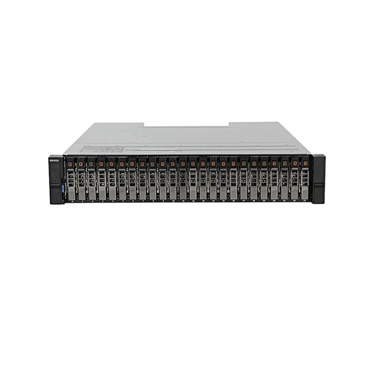 DEL L ME4024 Сетевое хранилище PowerVault Сан-контроллер 24Bay (2 4 ТБ SAS 12 Гбит/с 10k 8GB RJ-45 Базовая футболка iSCSI 10