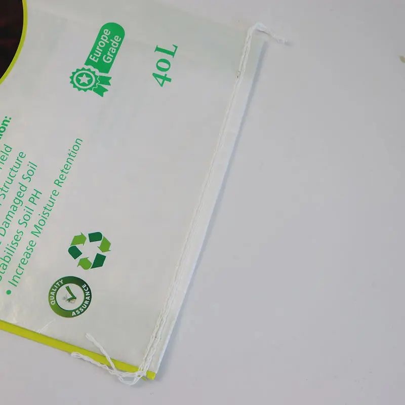 Custom 10kg 15kg 20kg 25kg 50kg Agricultural bopp laminated pp woven 40lb fertilizer sack soil green compost polypropylene bag