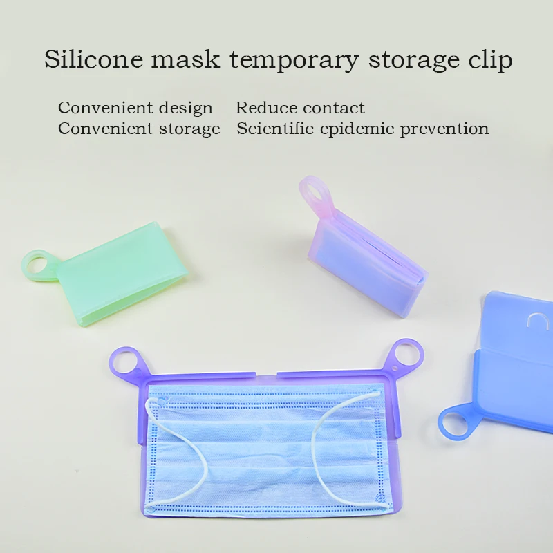 
Disposable collapsible and portable facemask storage clip containers masked storage pouch masking organizers case 