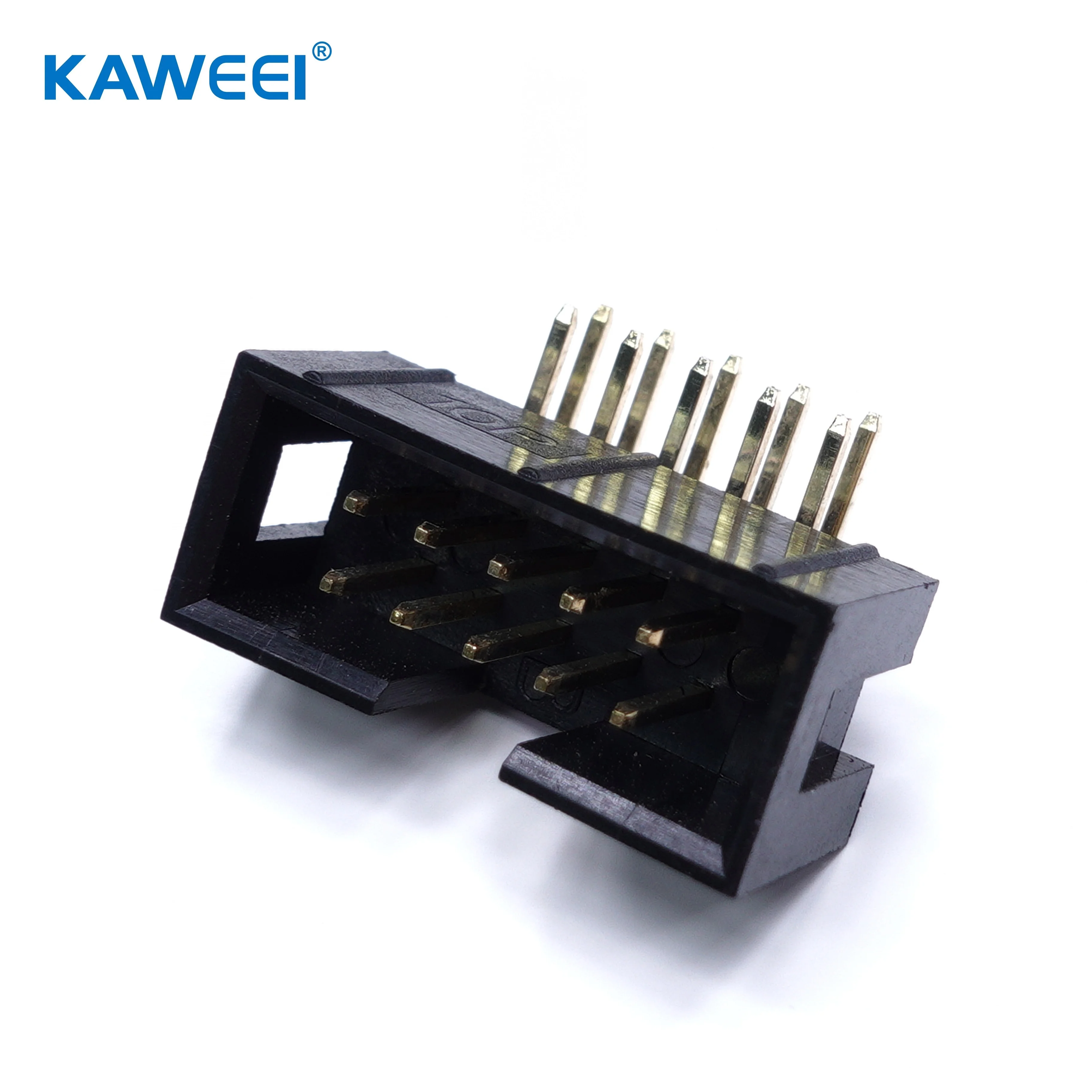 2.54mm OEM  Male 10pin  Dual Row Right Angle  SMD SMT IDC Box Header Connector