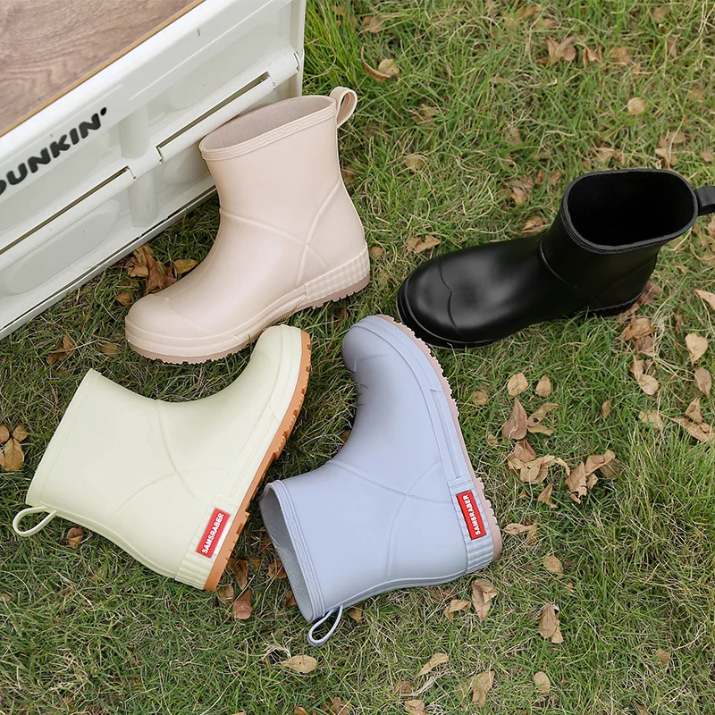 EVA Green Gumboots Portable Rain Boots Waterproof Boots Women Shoes Knee-high Cheap Shoes Ankle Boots For Men