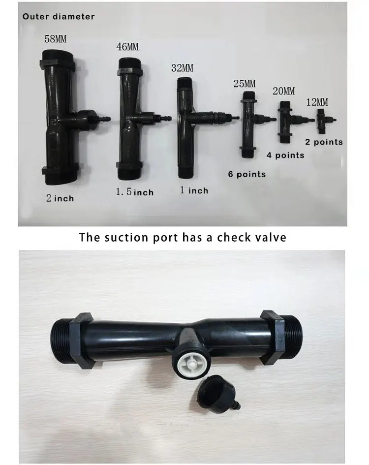 4 point Venturi Jet aerator/Ozone Venturi Jet/gas-water mixed Venturi tube