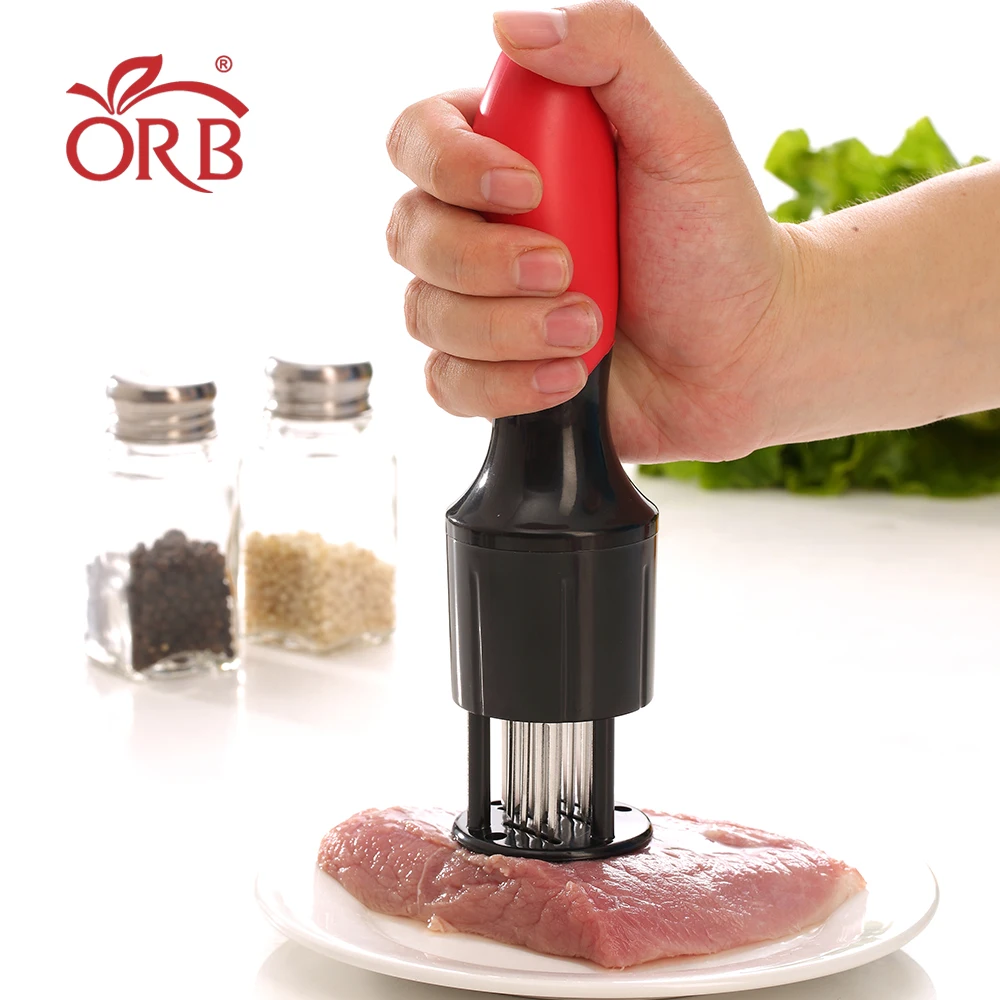 Manual hand stainless steel blades meat tenderizer