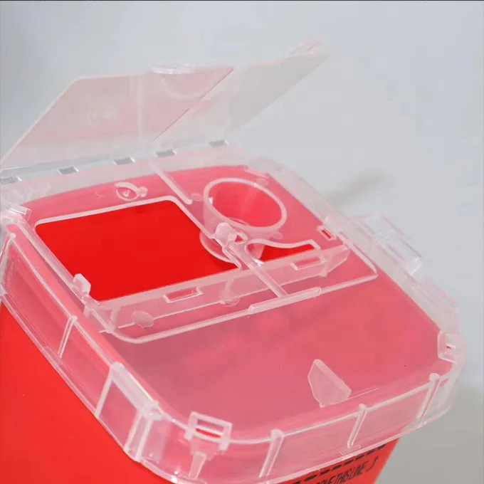 Syringes Disposal Portable 1L Medical Waste Safety Bin Tattoo Needle Box Sharp Container