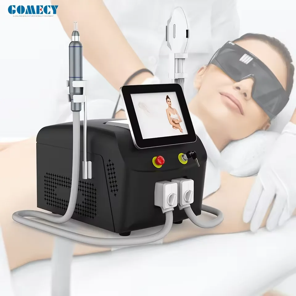 GOMECY Q-Switched Nd Yag Laser 755nm 808nm 1064nm Tattoo Spot Removal 10.4 inch TFT Screen Beauty Machine Portable