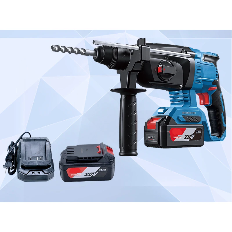 LARIX  20V Brushless Electric Rotary Hammer Triple PicksImpact Drill Concrete High Power Cordless Electric Rotary Hammer