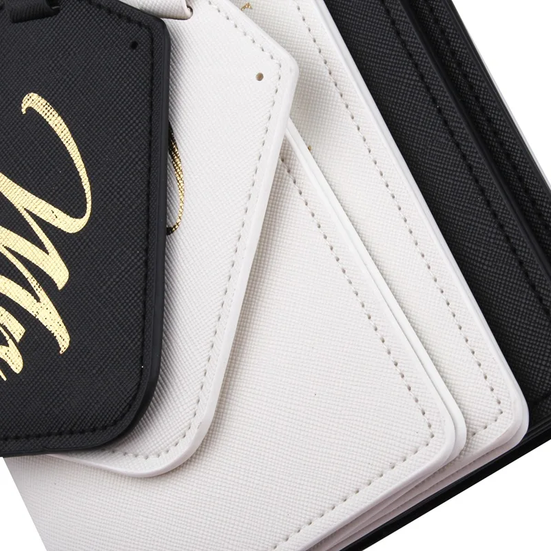 Travel Airplane Pu Travel 4 Sets Suitcase For Gold-stamping Passport Holder and  Airplane Travel Luggage Tags For Women Men
