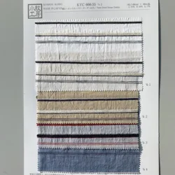 Japanese yarn dyed stripe dobby clothing linen fabric for clothes KYC666-55 D/#1