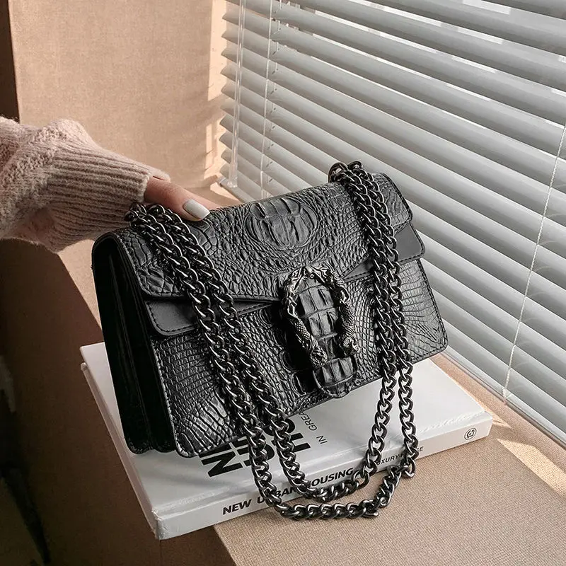 New Fashion Alligator Pattern Purses Bag Famous Brand Ladies Shoulder Bags Women Luxury Crossbody Purse Handbags