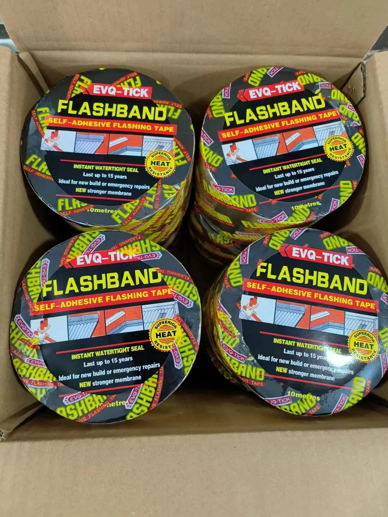 5cmx10m waterproof self adhesive bitumen aluminum flash band tape