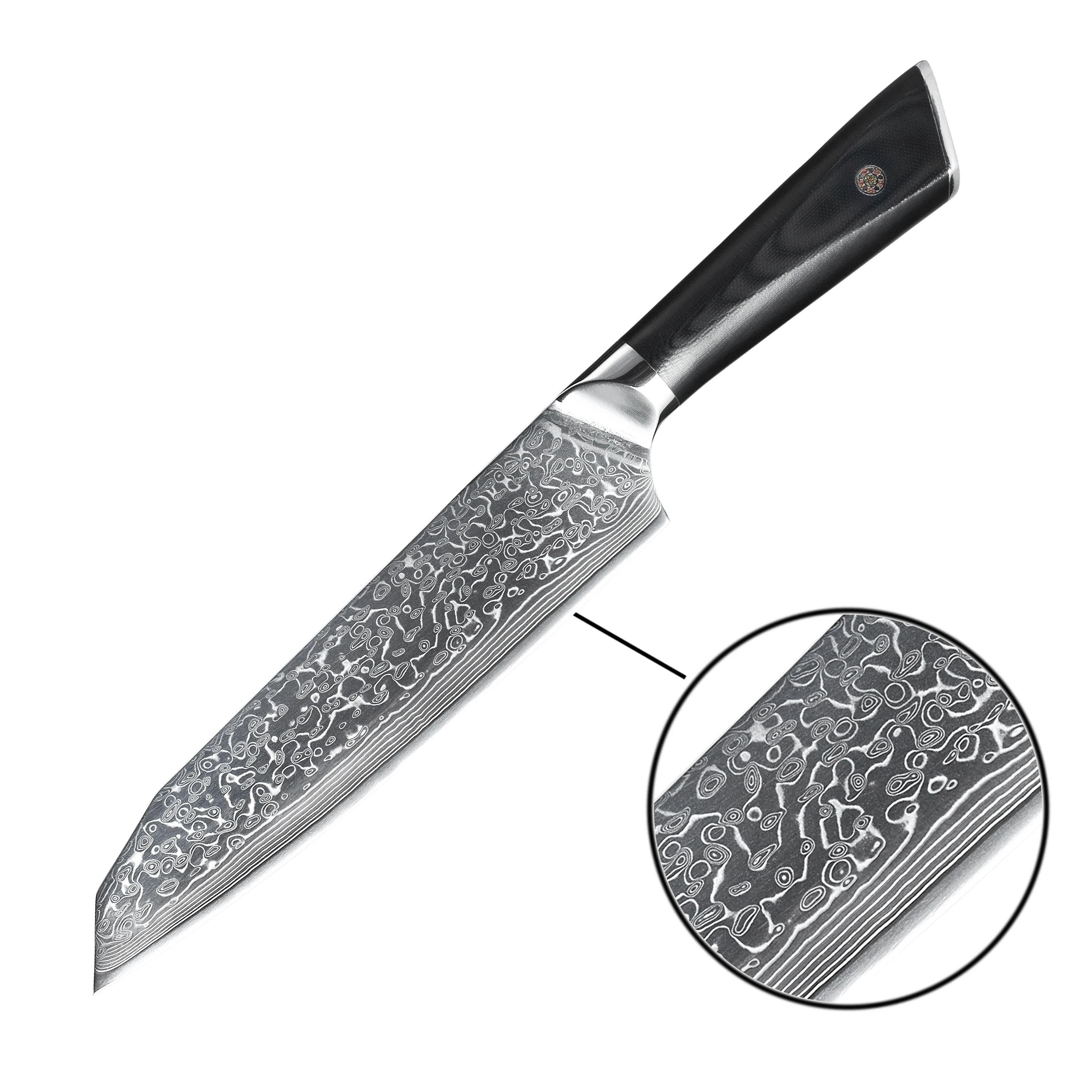  67 слоев G10 Ручка OEM дамасский сантоку