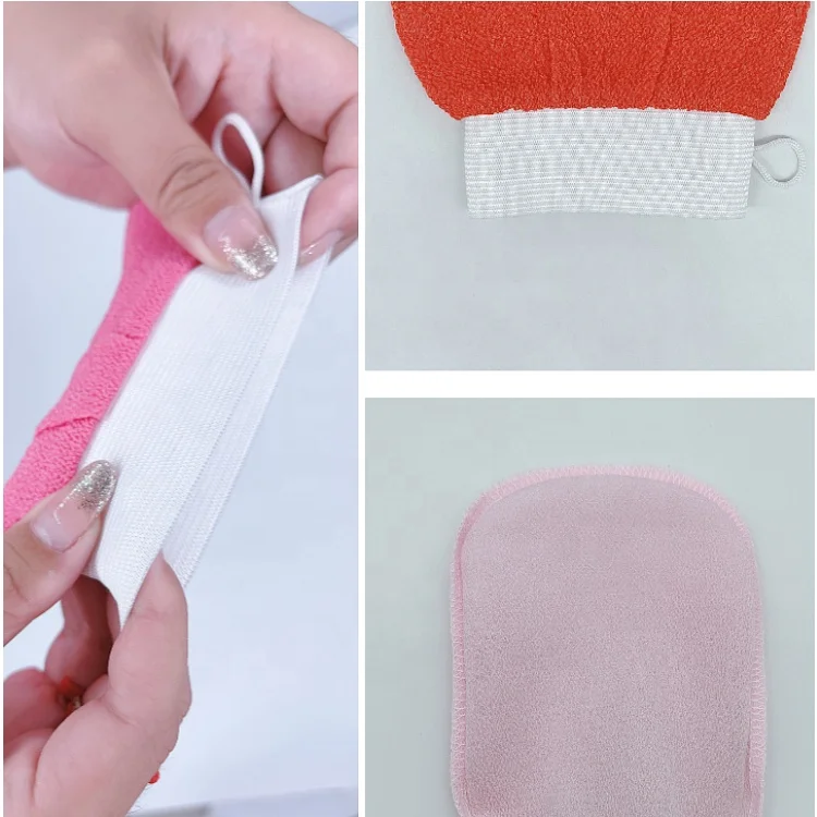 Custom Wholesale 2022 Hot Sale Factory Supply Eco Friendly Not Hurt Skin Body Cleaning Exfoliating Body Mitt Bath Glove