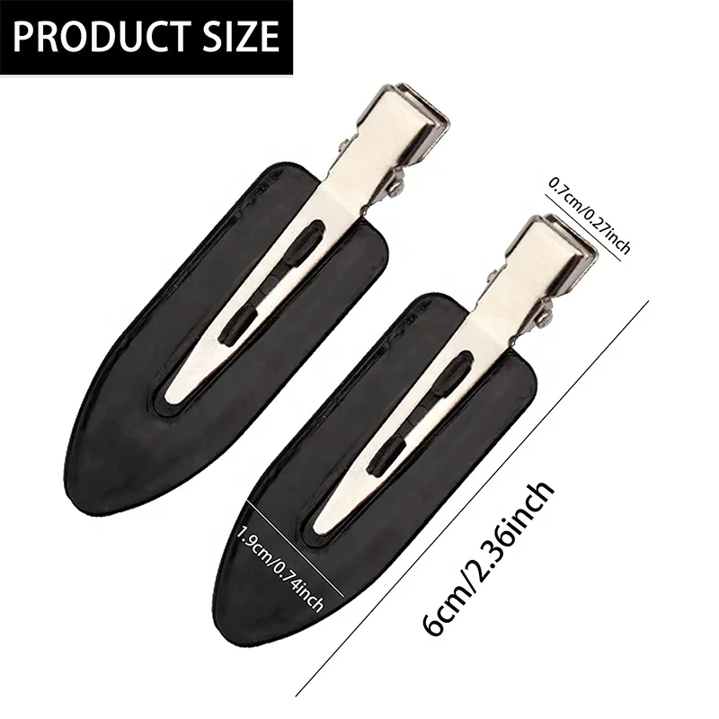 No Bend Glitter Hair Clips Flat Styling Clip No Crease Bang Seamless Hairdressing Barrettes for Make up No Bend Hair pins