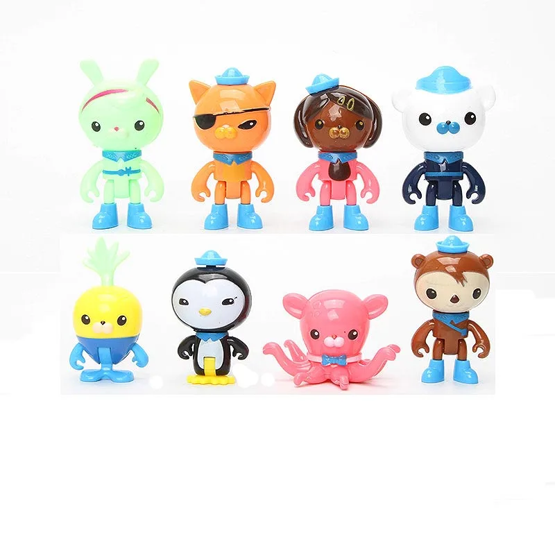
Collectible toys customizable cartoon model poke mon 8pcs Octonauts kwazii cake decoration doll action figures 