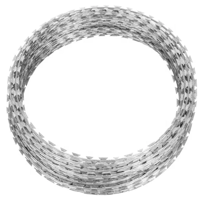 Galvanized Flat Security Fencing Razor Barbed Wire Safety Razor Wire