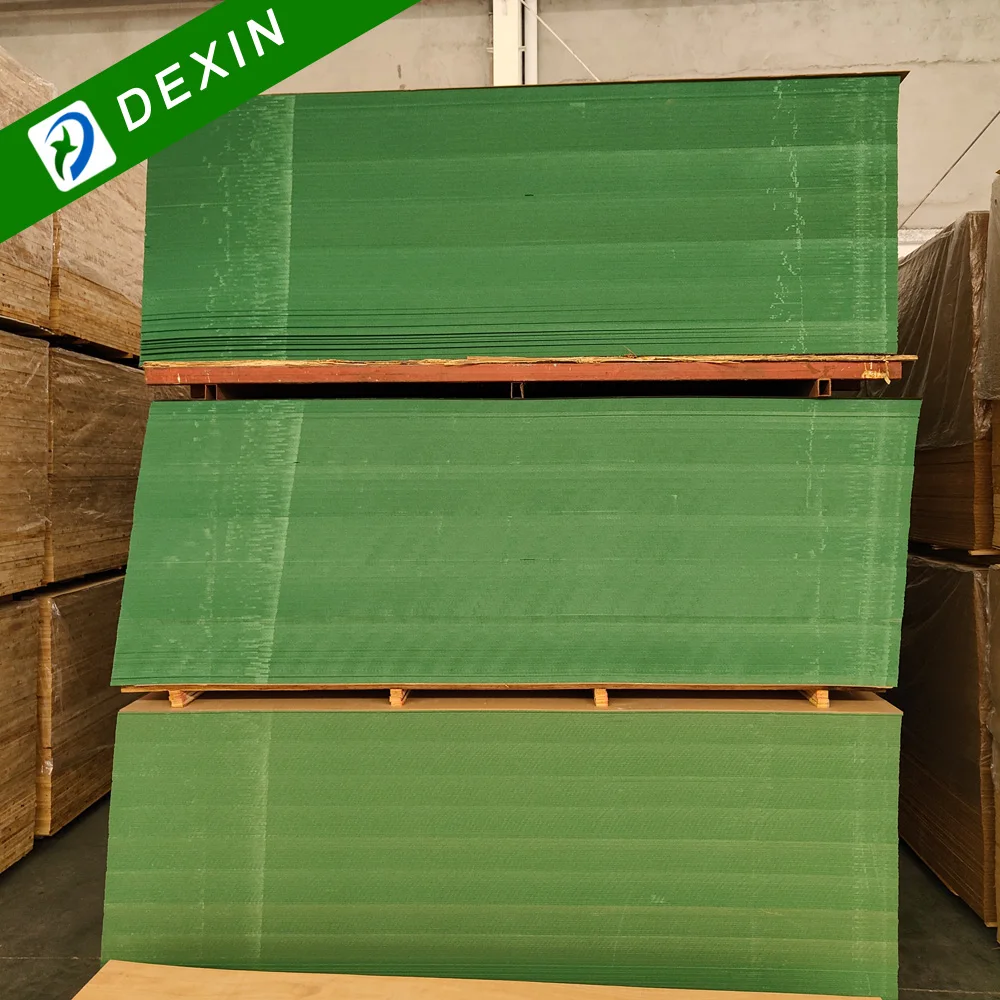 3mm 6mm 12mm 18mm HMR MDF Waterproof Moisture Resistant Green Melamine Faced Board for Furniture Decoration