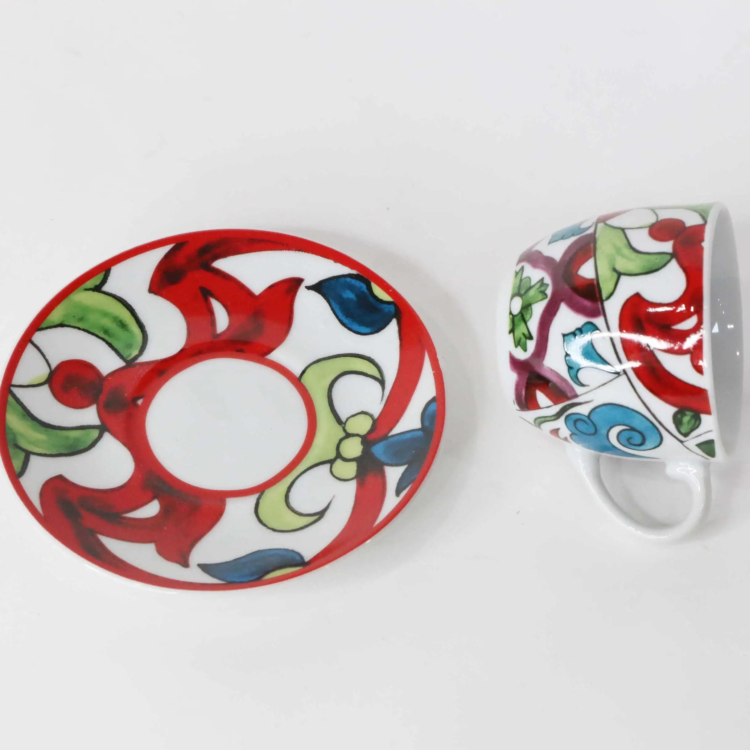 Beautifully Patterned Coffee Cups and Saucers Wedding Gift Set