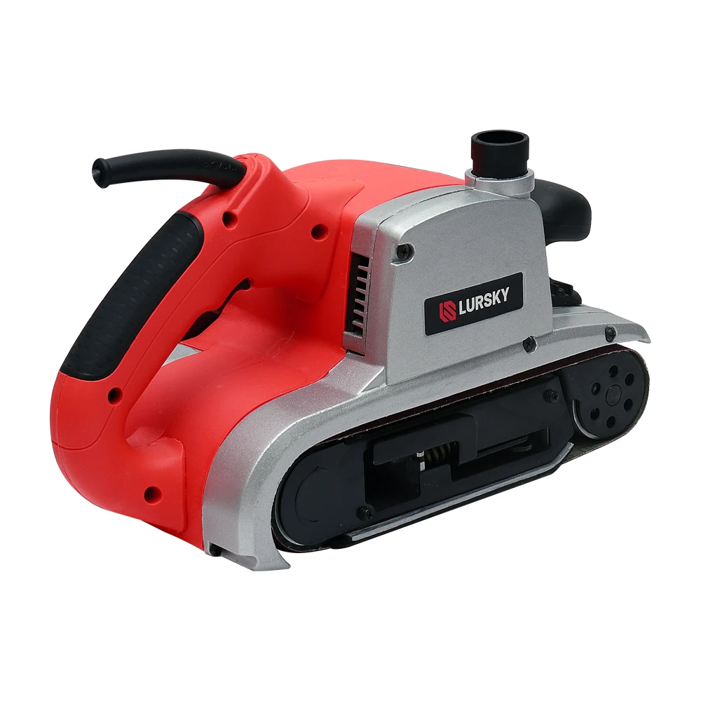 LURSKY Wood Sanding Machine Mini Wide Belt Disc Drum Sander Industrial with 100x610mm Sanding
