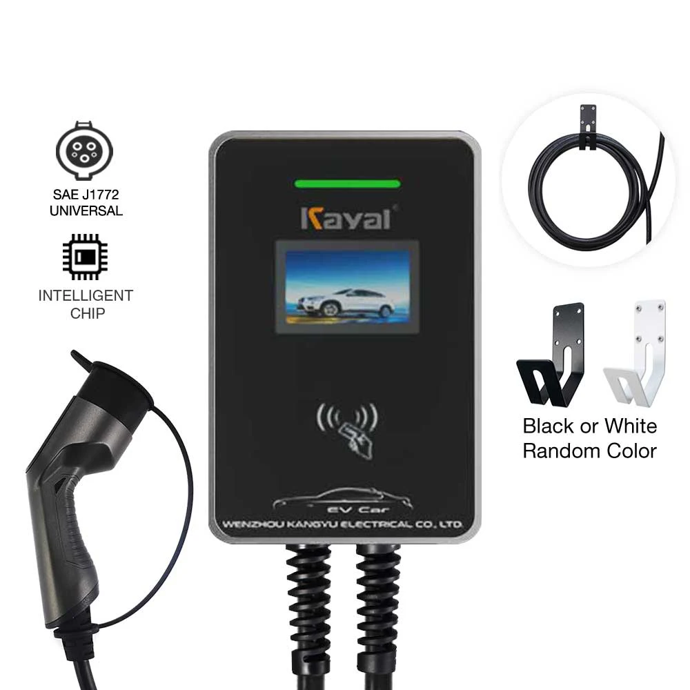 
KAYAL 5m cord home portable ev charger 11kw 22 kw type 2 ev charging wallbox 