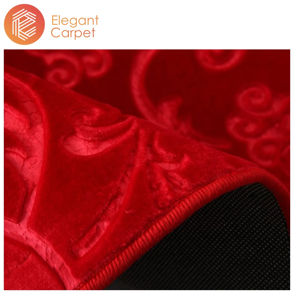 low price 100% polyester floral pattern embossed wall to wall flooring carpet