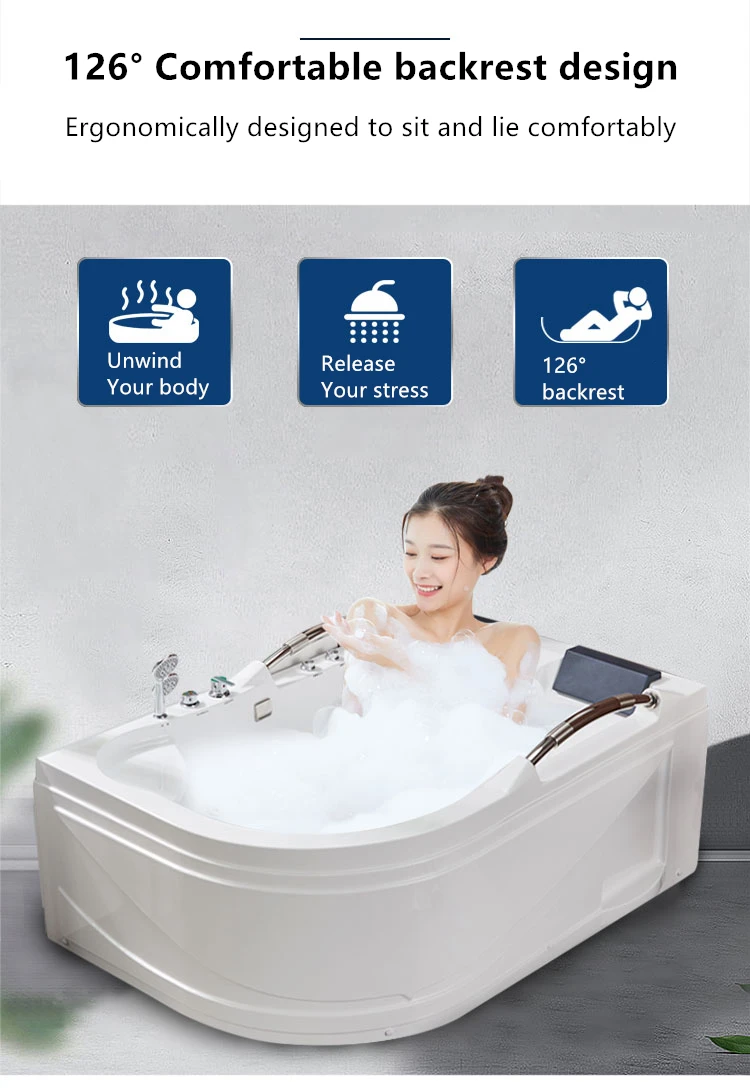 Hot sale for Hotel and home massage bath tubs with high quality acrylic air&whirlpool bathtub