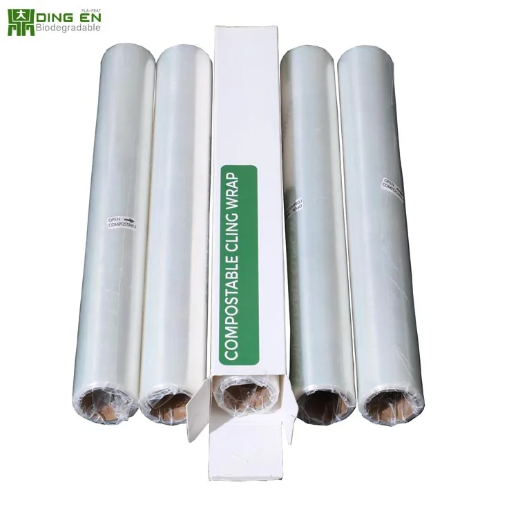 Biodegradable material with transparent PLA wrap for food preservation Household Products PLA Biodegradable packaging film