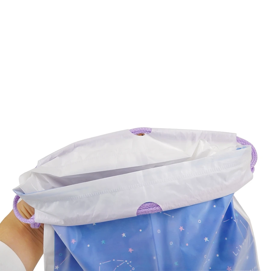 Custom Clear Creative Portable Home Travel Plastic Bags Waterproof Lingerie Bra and Shoes Storage Drawstring Pocket Package