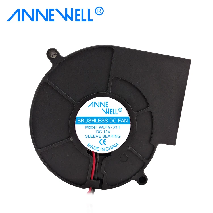 Large airflow 97mm mini silent brushless dc centrifugal blower fan 9733 12v/24v high speed brushless turbo blower grill oven fan