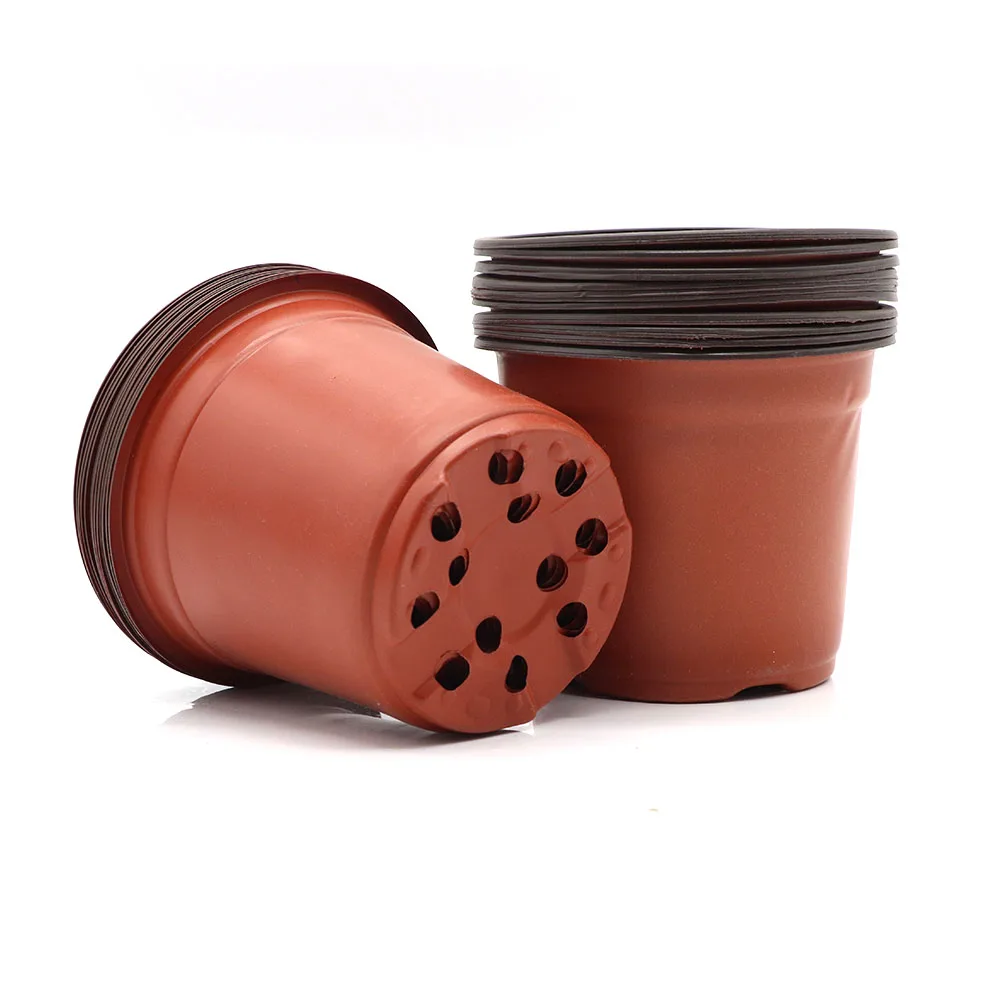 Home Garden Supplies Multiple Sizes Nursery Succulents Planter Transplant Double Colour Durable Plastic Flower Pot