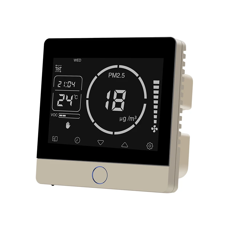 Смарт-термостат VOC PM2.5 с температурным режимом modbus oem rs485 тепловосстанавливающий вентиляционный HVAC контроллер