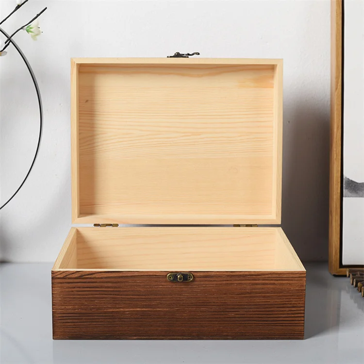 Large Wooden Keepsake Box with Hinged Lid and Photo Frame - Elegant Wedding Memory Box, Ideal for Photos, Letters, Time Capsules