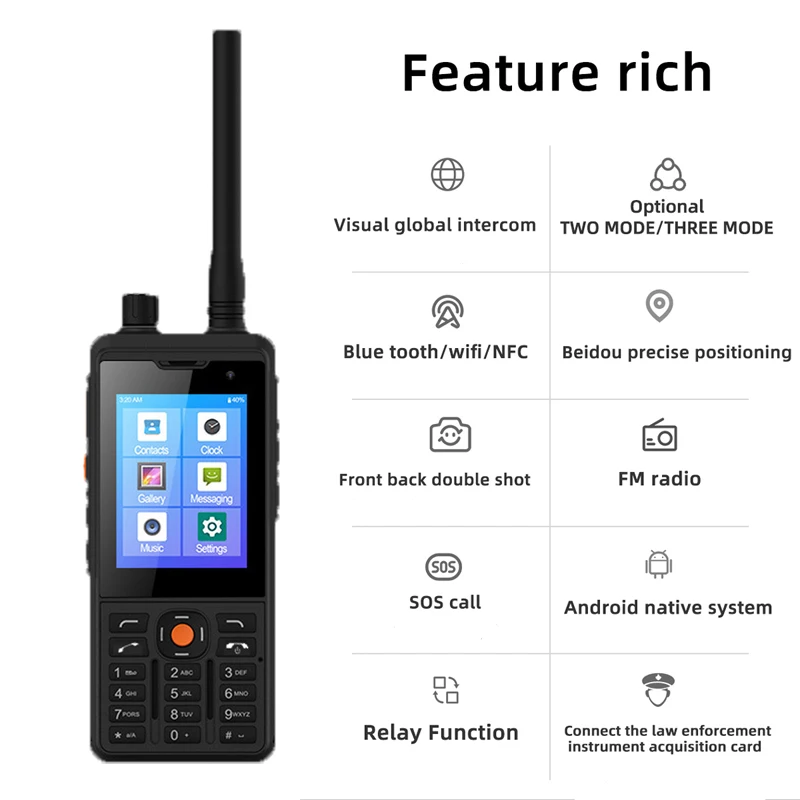 Professionnel Smartphone GT-5 Dmr Wifi Lte Zello Talkie Walkie Digital Vhf Uhf 4g Radio Phone With Gps H384