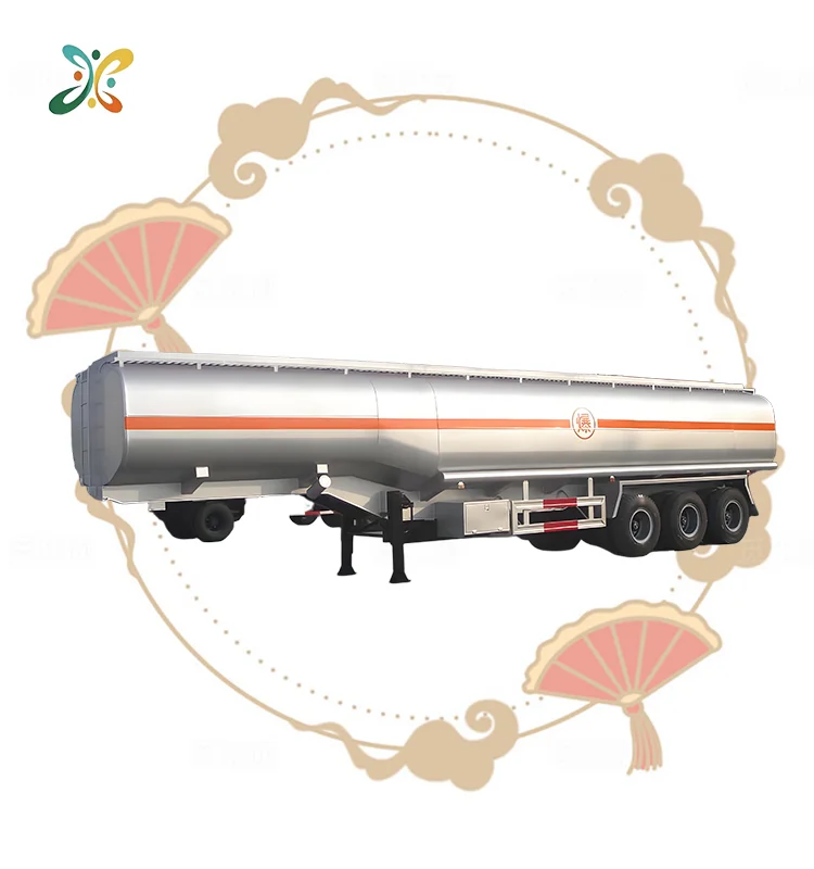 Petroleum Aluminum Tank 50000L Liter Fuel Storage 30000L Liquid Oil Tanker 40 Cbm 50 Cbm 60 Cbm Carbon Steel Semi-Trailer