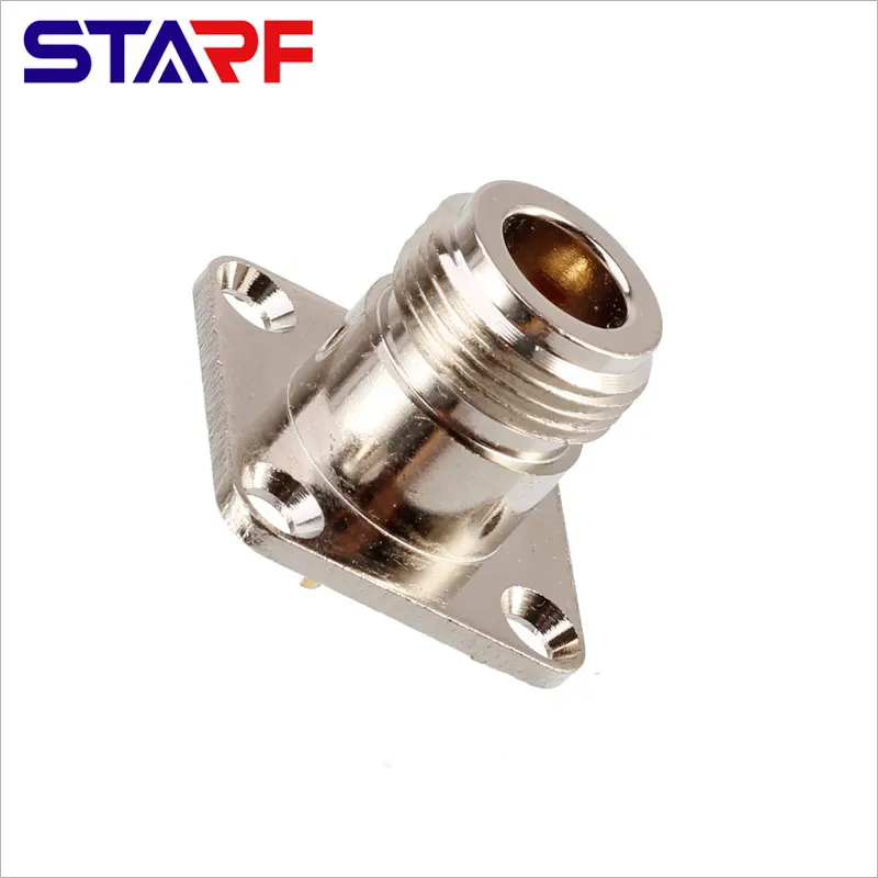 STARF Brass Type N Female 4 Hole Flang Solder cup Mount N Connector Ampheno 172119 082-24 082-97-RFX