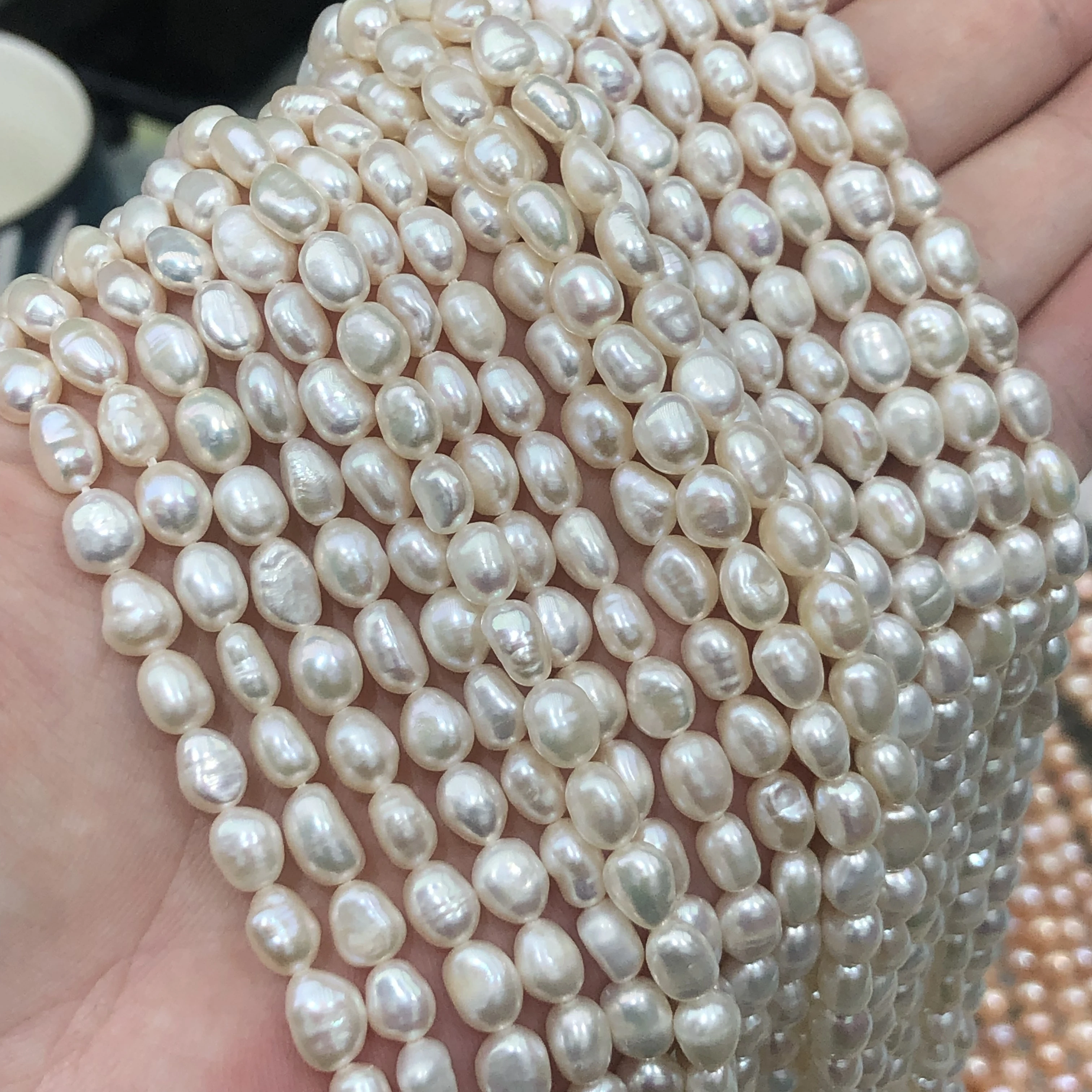 Natural straight hole freshwater pearl 4-12mm Baroque irregular pearl loose bead bracelet necklace jewelry wholesale