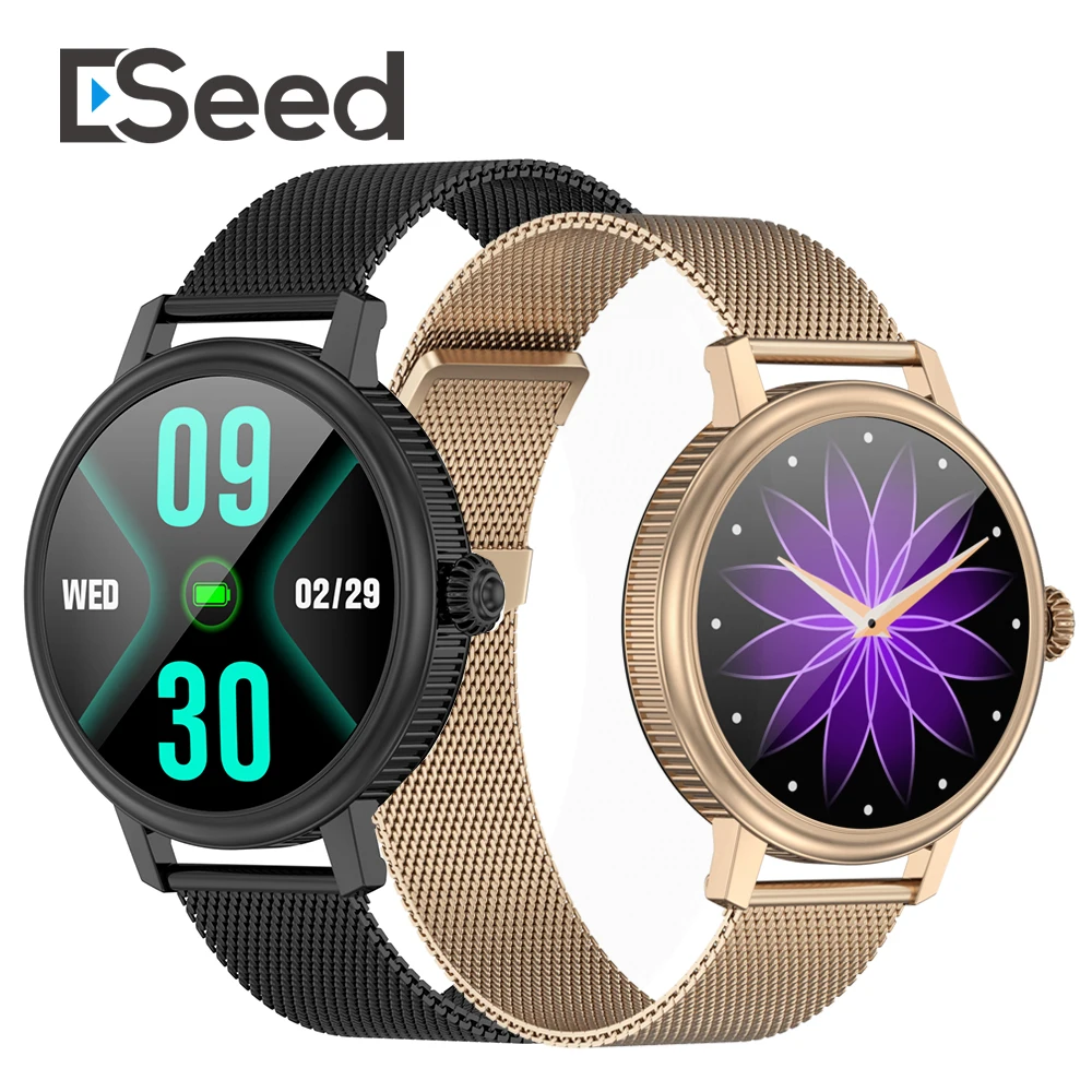 Eseed Новинка 1,19 дюйма AMOLED 390*390 HD экран CF90 женские умные часы модные подарки для женщин фитнес-трекер умные часы